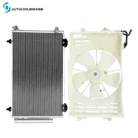 Autocoolinghome Auto84411001cooling A/c Condenser And Cooling Fan Assembly Kit For Toyota Corolla 2005 2006-2008
