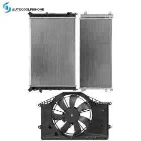 Auto84414201s Autocoolinghome Electric Radiator Condenser And Cooling Fan Kit For 2016 2017 18-2019 Honda Civic