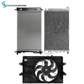 Auto84414901s Autocoolinghome Car Electric Radiator Condenser And Cooling Fan Kit For 2016-2017 Gmc Terrain 2.4l