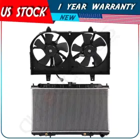 Au837545ps Autodayplus Electric Cooling Fan And Radiator Assembly For 2002 2003 2004 Infiniti I35