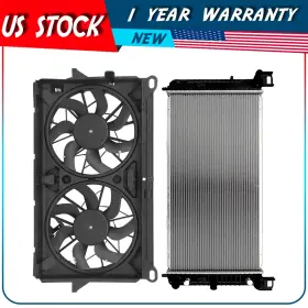 Au837553ps Autodayplus Cooling Fan And Radiator Assembly For 2007 2008 2009 Chevrolet Suburban 2500