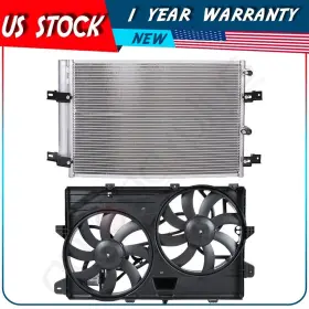 Au837584ps Autodayplus Cooling Fan And Ac Condenser Assembly For 2007 2008 2009 2010 Ford Edge
