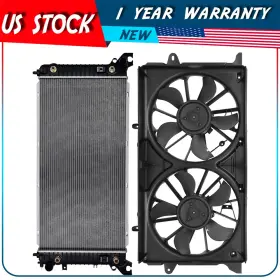 Au844083ps Autodayplus Electric Cooling Fan And Radiator Assembly For 2015-2016 Cadillac Escalade Esv