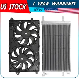 Au848258ps Autodayplus Engine Cooling Fan And Ac Condenser Assembly For 2011-2016 2017 Buick Regal