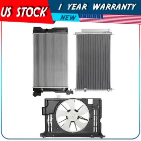 Au848329ps Autodayplus Ac Condenser Radiator Cooling Fan Kit For 2014 2015 Toyota Corolla