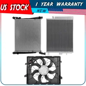Au848342ps Autodayplus Ac Condenser Radiator Cooling Fan Kit For 2015 2016 2017-2020 Dodge Durango