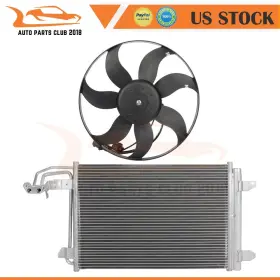 Autopartsclub2018 Ap837594a1c18 Ac Condenser And Cooling Fan Assembly Fit For 2008-2009 Audi Tt 2006-2013