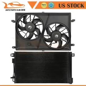Autopartsclub2018 Ap837614a1c18 Ac Condenser And Cooling Fan Assembly Fit For 2008 2009 2010-2017 Buick Enclave