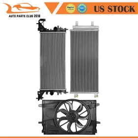 Autopartsclub2018 Ap844146a1c18 Radiator Condenser Cooling Fan Kit Fit For 2017 2018 2019 Chevrolet Cruze