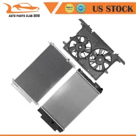 Autopartsclub2018 Ap848326a1c18 Radiator Condenser Cooling Fan Kit Fit For 08 2009 2010 2011 2012-2015 Scion Xb