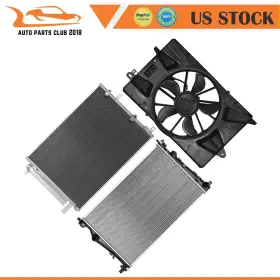 Autopartsclub2018 Ap848351a1c18 Radiator Condenser Cooling Fan Kit Fit For 2015 2016 2017 Chrysler 200