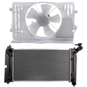 Ap83744701sy Autopuppy For 2003 2004 2005 2006-2008 Toyota Matrix Aluminum Radiator And Cooling Fan Kit