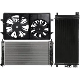 Ap83769801sy Autopuppy For 2008 09-2012 Chevrolet Malibu Aluminum Radiator Condenser And Cooling Fan Kit