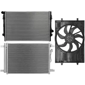 Ap84413501sy Autopuppy For 2015-2019 Volkswagen Gti 2.0l Aluminum Radiator Condenser And Cooling Fan Kit