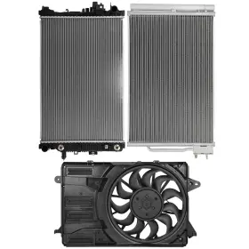 Ap84413701sy Autopuppy For 2016-17 2018 Chevrolet Malibu Aluminum Radiator Condenser And Cooling Fan Kit