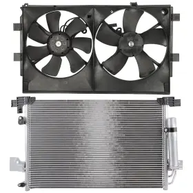 12807802 Autosuperstar Electric Ac Condenser Cooling Fan Kit For 2008-2017 Mitsubishi Lancer 2.0l
