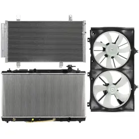 12812380 Autosuperstar Electric Radiator Condenser Cooling Fan Kit For 2009-14 Toyota Venza 3.5l 3456cc