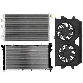 12813066 Autosuperstar Electric Radiator Condenser Cooling Fan Kit For 2005-07 Chrysler Town And Country 12813066 Autosuperstar Electric Radiator Condenser Cooling Fan Kit For 2005-07 Chrysler Town And Country