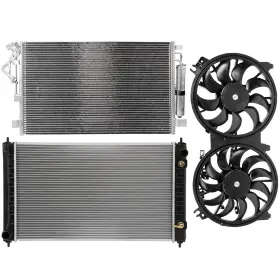 12815282 Autosuperstar Electric Radiator Condenser Cooling Fan Kit For 2007-2013 Nissan Altima 3.5l