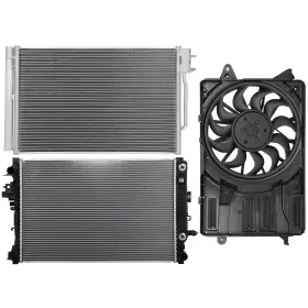 12816249 Autosuperstar Electric Radiator Condenser Cooling Fan Kit For 2016-2018 Chevrolet Malibu 1.5l