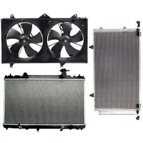 12816253 Autosuperstar Electric Radiator Condenser Cooling Fan Kit For 2004-2008 Toyota Solara 2.4l
