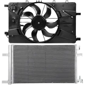 12816259 Autosuperstar Electric Ac Condenser Cooling Fan Kit For 2012-2017 Buick Verano 2.4l 2384cc