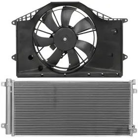 12816633 Autosuperstar Electric Ac Condenser Cooling Fan Kit For 2016-2019 Honda Civic 1.5l 1497cc