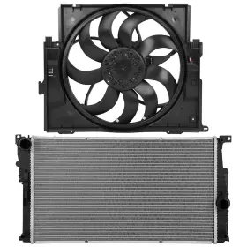 12816636 Autosuperstar Electric Engine Radiator Cooling Fan Kit For 2014-2016 Bmw 435i 3.0l 2979cc L6