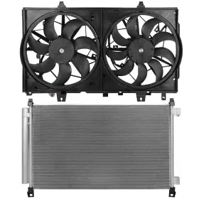12817653 Autosuperstar Electric Ac Condenser Cooling Fan Kit For 2014-2019 Nissan Rogue 2.5l 2488cc
