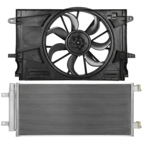 12817654 Autosuperstar Electric Ac Condenser Cooling Fan Kit For 2017-2019 Chevrolet Cruze 1.4l 1399cc