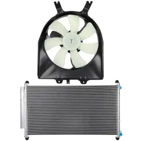 12818011 Autosuperstar Electric Ac Condenser Cooling Fan Kit For 2005-2010 Honda Odyssey 3.5l 3471cc