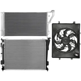 12823938 Autosuperstar Electric Radiator Condenser Cooling Fan Kit For 2011-2013 Kia Optima 2.4l 2359cc