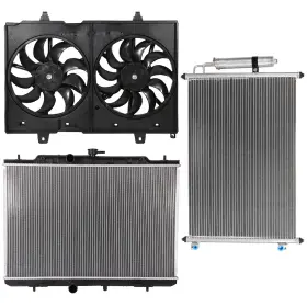 12904752 Autosuperstar Electric Radiator Condenser Cooling Fan Kit For 2010-2013 Nissan Rogue L4 2.5l