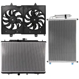 12904754 Autosuperstar Electric Radiator Condenser Cooling Fan Kit For 10-2013 Nissan Rogue 2.5l 2488cc