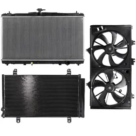 12904755 Autosuperstar Electric Radiator Condenser Cooling Fan Kit For 2012-2017 Toyota Camry 2.5l L4