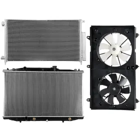 13410187 Autosuperstar Radiator Condenser Cooling Fan Kit For 2003-2007 Honda Accord 2.4l L4 13410187 Autosuperstar Radiator Condenser Cooling Fan Kit For 2003-2007 Honda Accord 2.4l L4