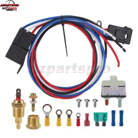 Azpartspro 710414352632 3/8 Inch 175 185 Electric Engine Fan Thermostat Temperature Relay Switch Sensor Kit