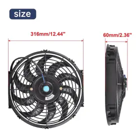 Cl1006 Batoneco 12 Inch Electric Radiator Cooling Fan Mounting Kit 12v With #2