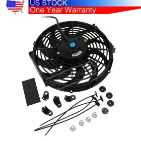 Fan12bk Bei 12v 12 Inch Slim Universal Electric Radiator Cooling Fan Push Pull Mount Kit New