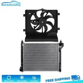 Auto83748001scooling Best-auto-cooling Aluminum Radiator And Fan Assembly Kit For 2013-2018 Nissan Sentra 1.8l