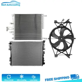 Auto84834601s Best-auto-cooling Aluminum Radiator Condenser Fan For 2013-2018 Ram 1500 Automatic Trans