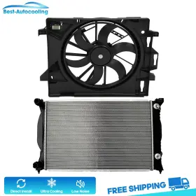 Bestauto83752801scooling Best-auto-cooling Aluminum Radiator And Fan Kit For 2008-2016 Chrysler Town Country 3.6l