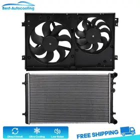 Bestauto83754701scooling Best-auto-cooling Aluminum Radiator And Fan Kit For 2000-2005 2006 Audi Tt Quattro 1.8l L4