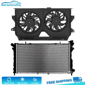 Bestauto83755401scooling Best-auto-cooling Aluminum Radiator And Fan Kit For 2005 2006-2007 Chrysler Town Country