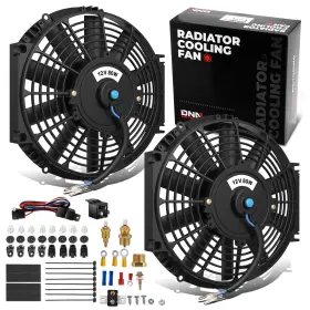 Sy-raf-17181 Bezt 2x 12 Inch Electric Radiator Cooling Fan High 1550 Cfm Thermostat Relay Mounting Kit