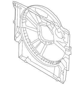 17-42-7-640-649 Bmw Genuine Fan Shroud 17427640649