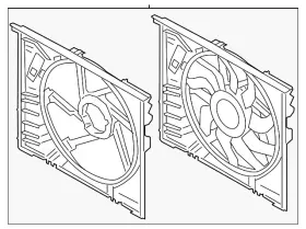 17-42-8-666-816 Bmw Genuine Fan Assembly