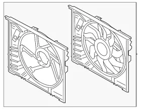 17-42-8-666-819 Bmw Genuine Engine Cooling Fan Assembly