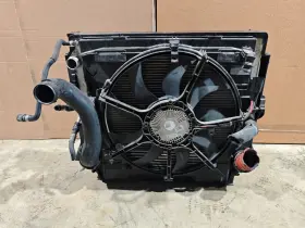17117533472 Bmw 11-13 X5 E70 N55 3.0l Awd Automatic Radiator Cooling Fan Condenser Assy Oem