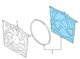 17422283924 Bmw 2014-2019 M6 Gran Coupe 4.4l - Electric Cooling Fan Housing / Shroud #3